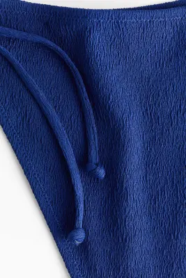 Bas de maillot Tanga à nouer - Bleu foncé — photo 4