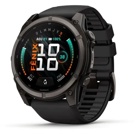 Garmin Fenix 9 amoled 51mm sapphire Titane Carbon Gray DLC bracelet noir 010-04763-11