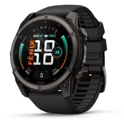 Garmin Fenix 9 amoled 51mm sapphire Titane Carbon Gray DLC bracelet noir 010-04763-11 — photo 1