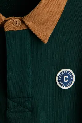 Polo de rugby avec motif - Vert foncé/The Champs Team — photo 4