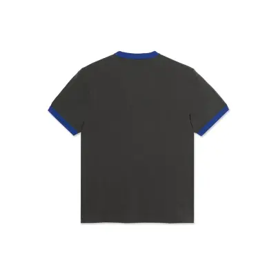 tee shirt Polar ringer – dirty black / egyptian blue — photo 2