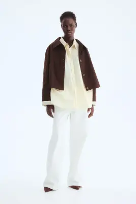 Veste en twill - Marron foncé — photo 1