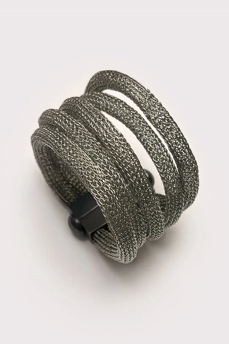 Bracelet Manchette Souple Argent