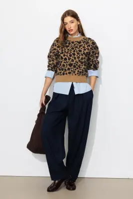 Pull en maille léopard Femme — photo 3