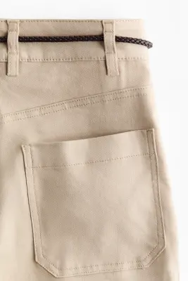 Pantalon bootcut en lin mélangé - Beige — photo 3