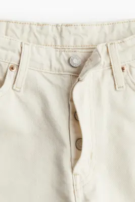 Short Baggy Low en denim - Crème — photo 2