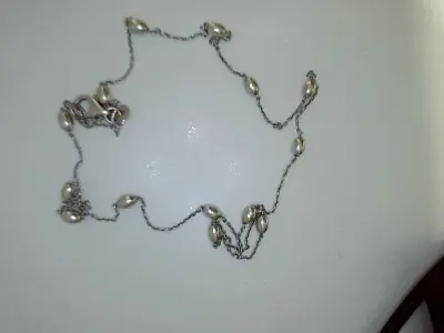 Collier argente fantaisie