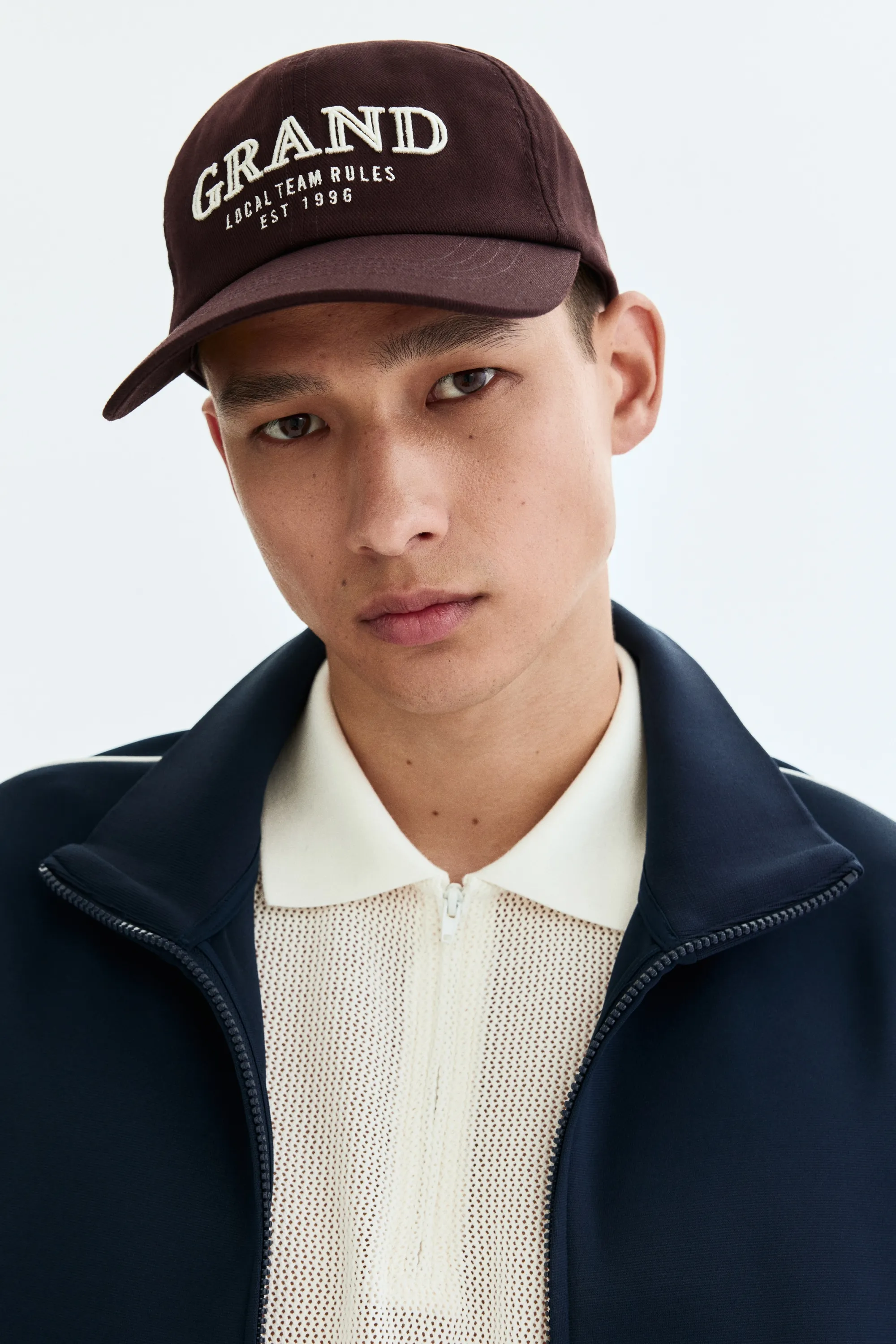 Veste de survêtement en scuba Relaxed Fit - Bleu marine