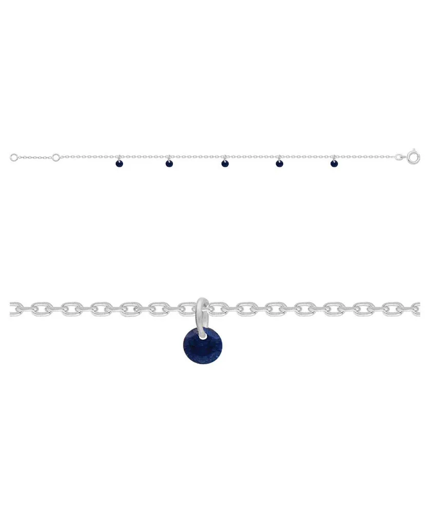 Bracelet pampilles oz bleus saphir 3401agr