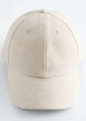 Casquette en coton et lin - Écru — photo 2