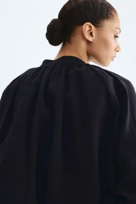 Veste à manches ballon en modal - Noir — photo 3