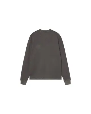 L/S Vista Waffle T-Shirt Black Garment Dyed — photo 4