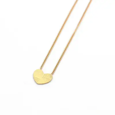 Collier Coeur Gravure — photo 1