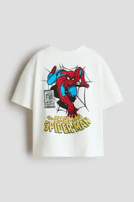 T-shirt oversize imprimé - Blanc/Spider-Man — photo 2