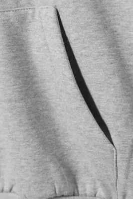 Sweat à capuche ample - Gris chiné — photo 4