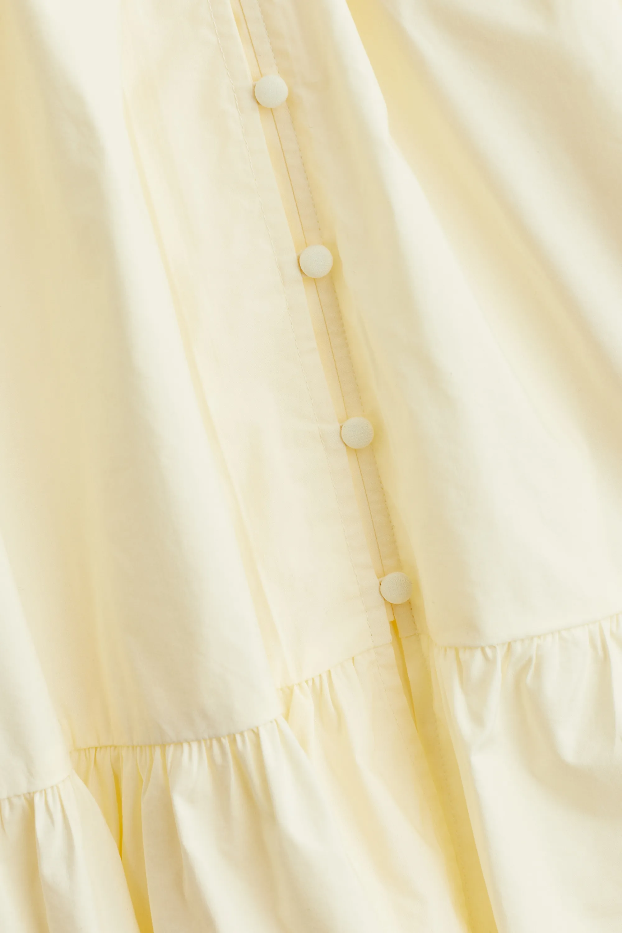 Robe à étages avec bretelles fines - Jaune pâle