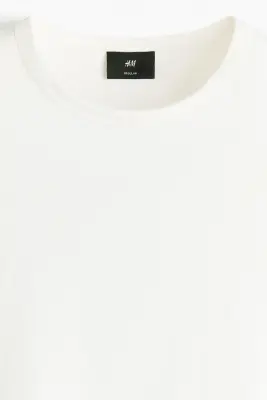 T-shirt Regular Fit en coton - Ivoire — photo 4