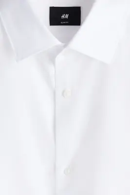 Chemise Slim Fit en coton - Blanc — photo 4