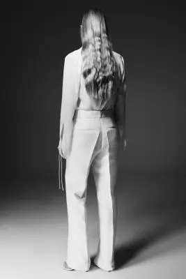 Pantalon chic avec taille haute - Blanc — photo 2