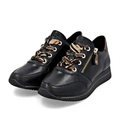 Baskets Remonte D0H11-03 Noires - Lacets Grande Pointure Femme — photo 3