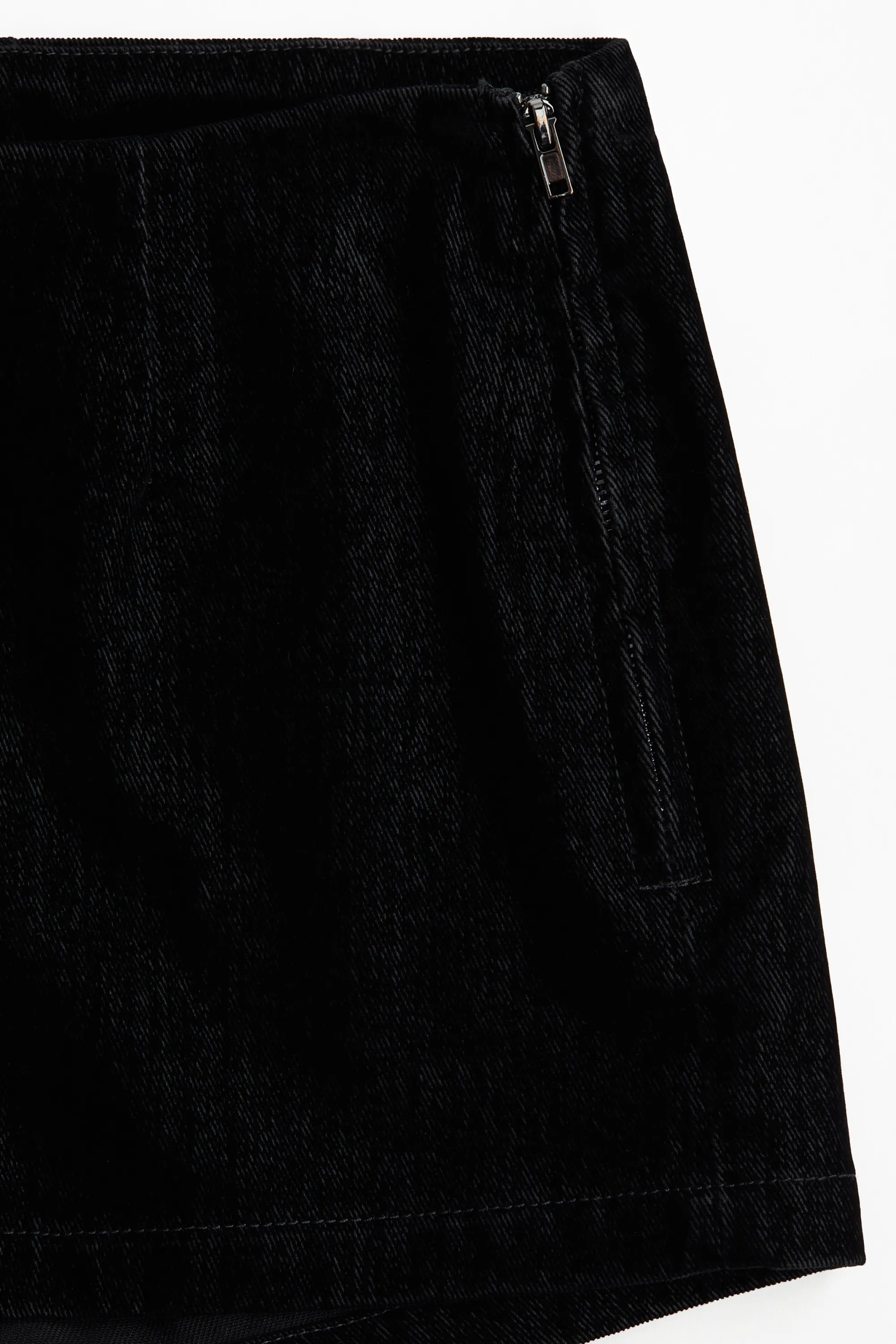 Mini short en denim - Noir