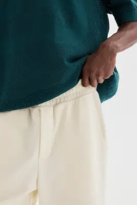 Pantalon jogger Regular Fit - Crème — photo 2