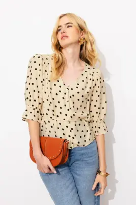 Chemisier à pois Femme — photo 4