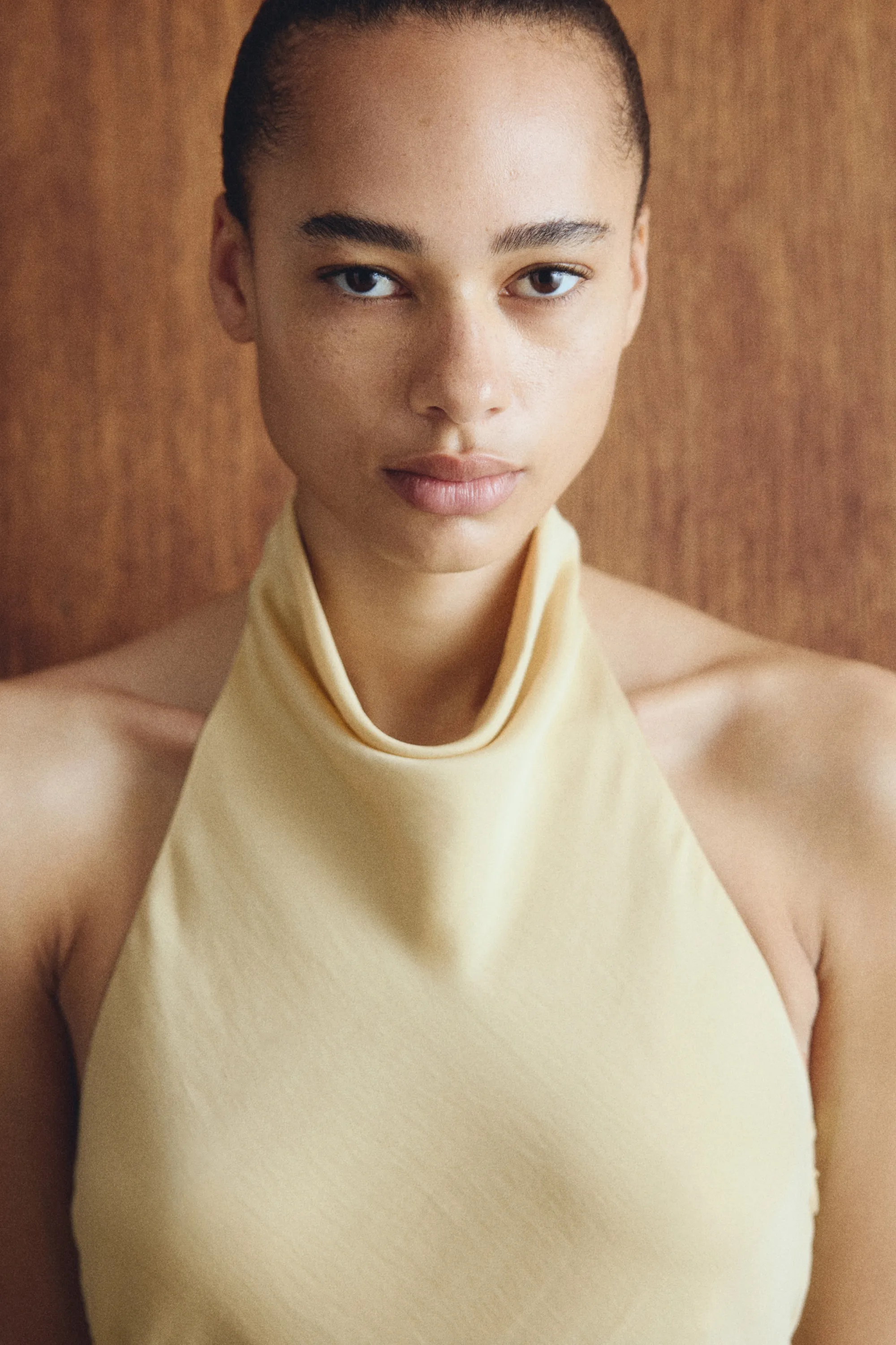 Robe dos nu asymétrique - Beige