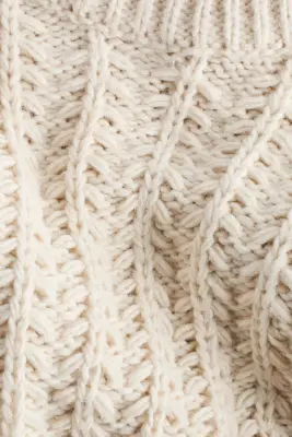 Pull en maille torsadée - Beige clair — photo 4