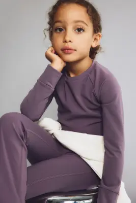 Top de sport chaud Fleece SoftMove™ - Violet ancien — photo 1