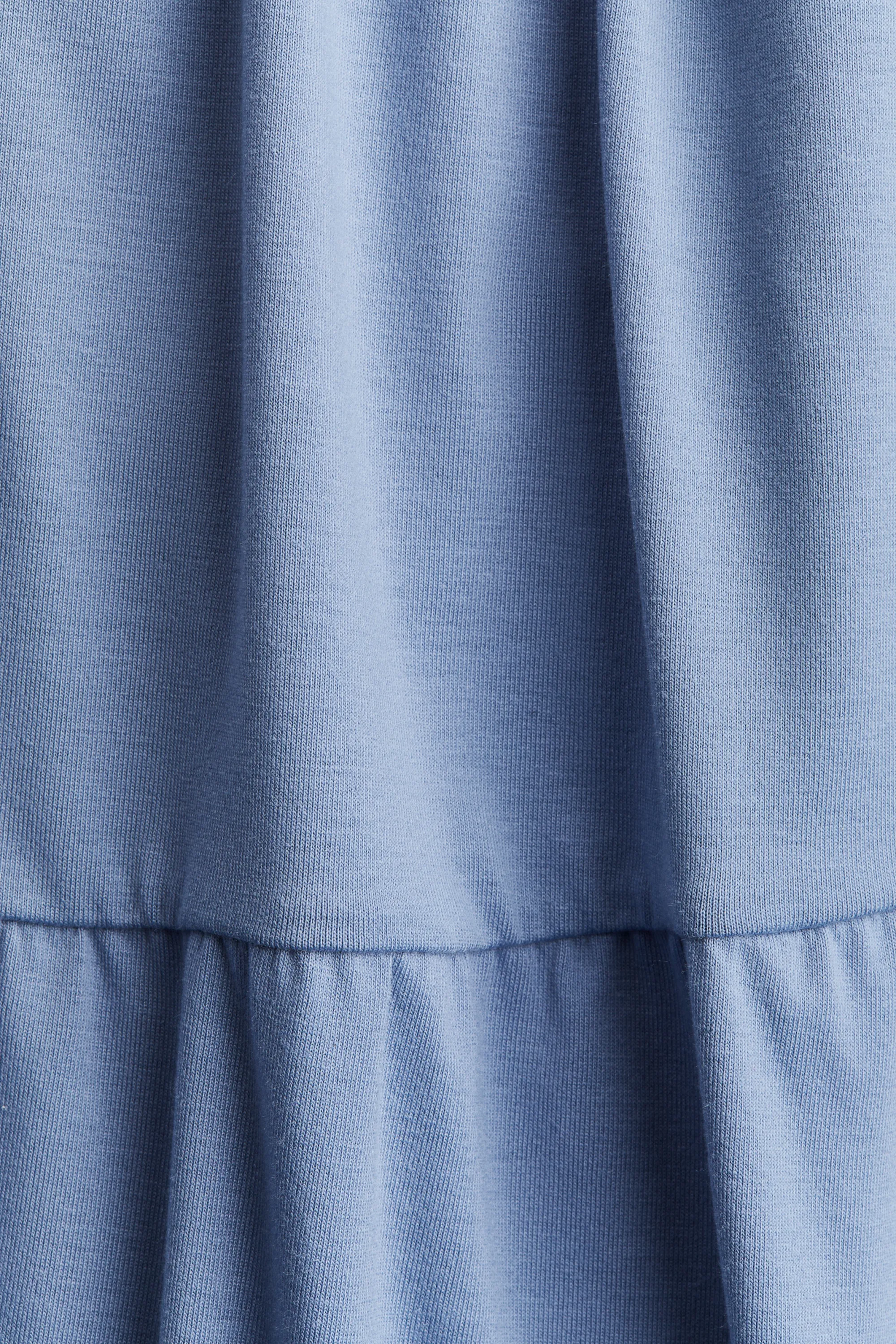 Robe à étages avec bretelles fines - Bleu pigeon