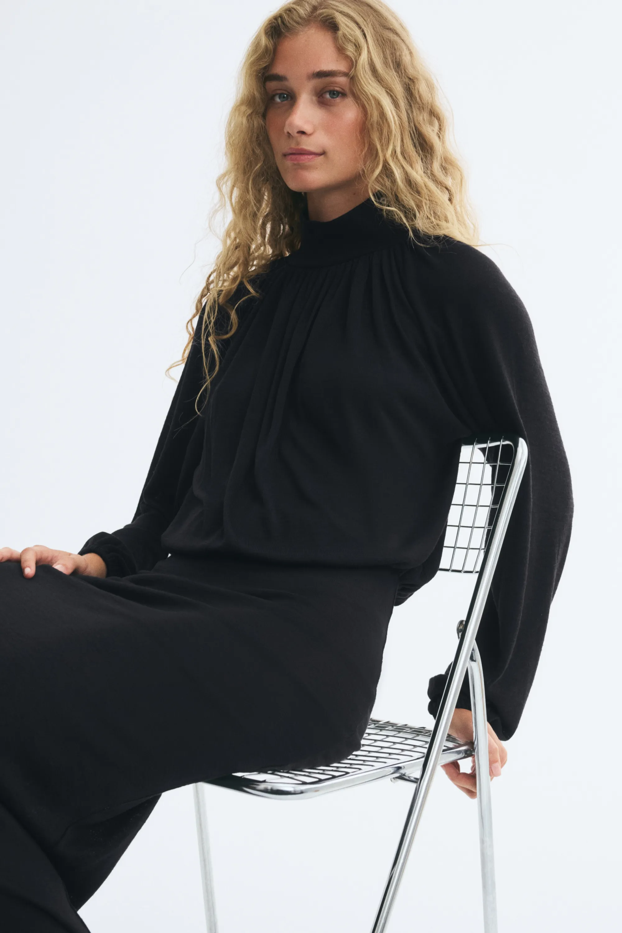 Robe en molleton - Noir