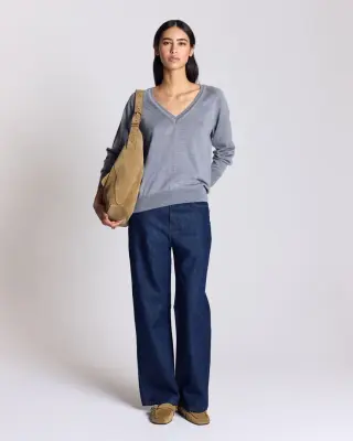 Pull Victoria gris chiné — photo 5