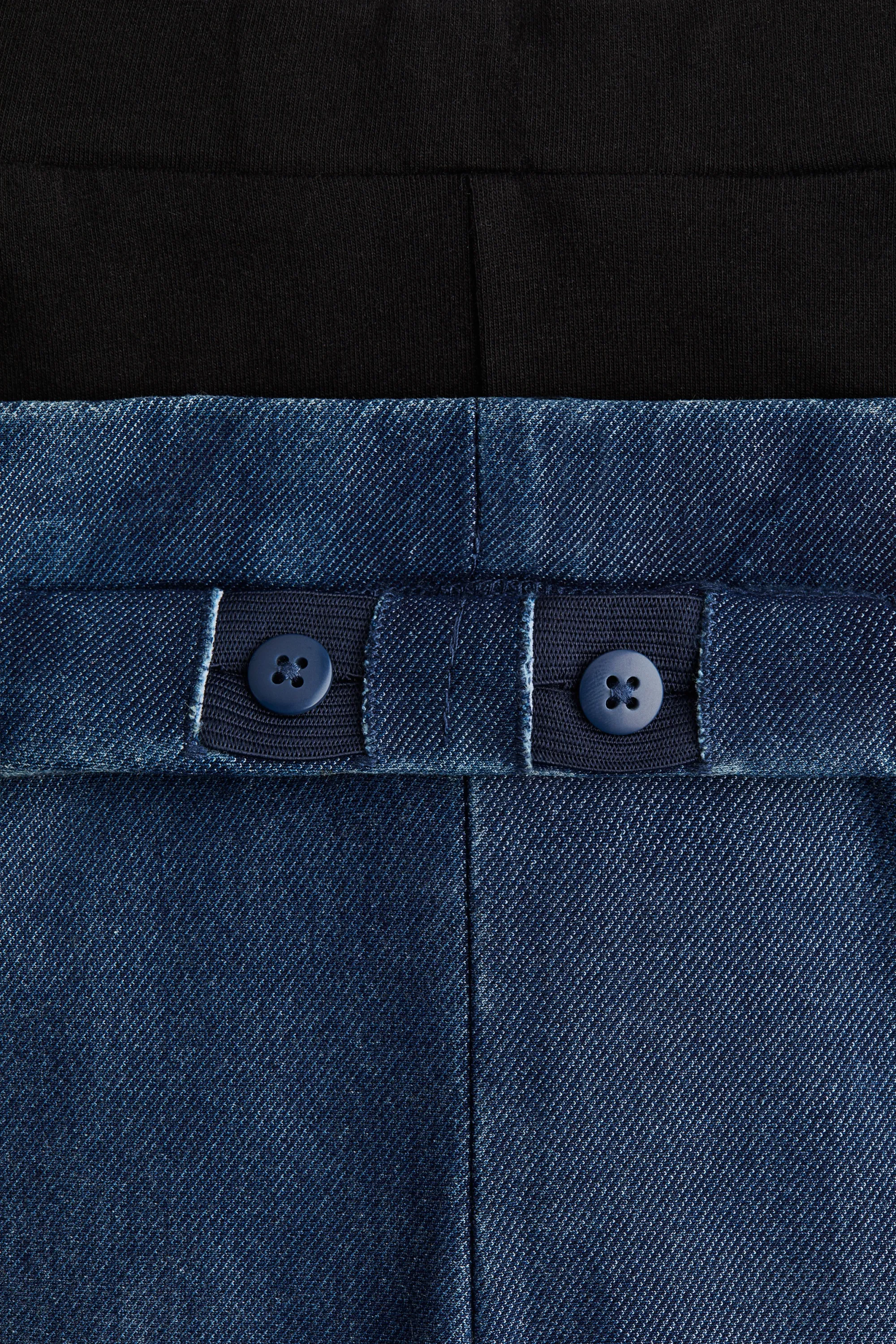 Lot de 2 jeggings évasés - Noir/bleu denim foncé