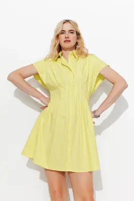 Robe-chemise rayée Femme — photo 3