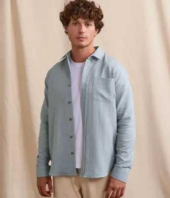 Faguo – Chemise Signy Rayée Ciel — photo 1