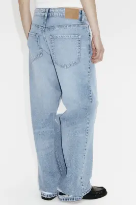 Wide Regular Jeans - Bleu denim clair — photo 1