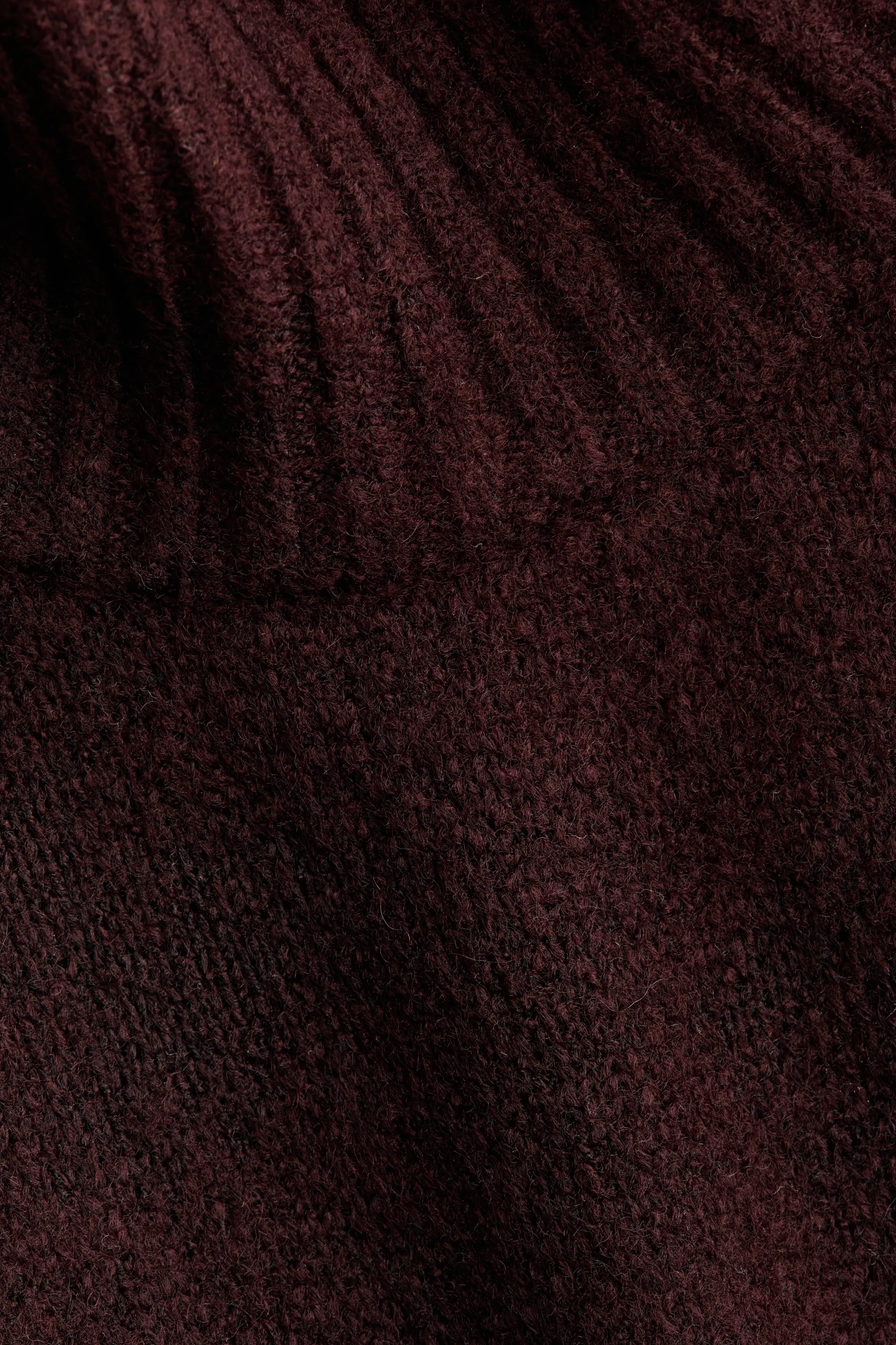 Pull sans manches avec col cheminée - Marron foncé