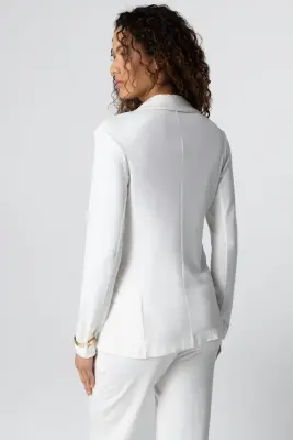 Veste Cream Manches Longues en Viscose / Elasthanne — photo 3