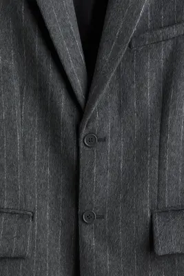 Veste Regular Fit - Gris foncé/rayures tennis — photo 1