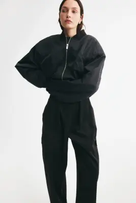 Pantalon à plis - Noir — photo 1