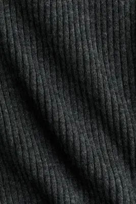 Robe en maille côtelée - Gris foncé chiné — photo 3