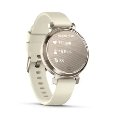 Garmin Lily 2 Cream Gold bracelet silicone blanc coco 010-02839-00 — photo 3