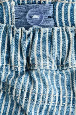 Pantalon en twill de coton - Bleu denim clair/rayé — photo 3