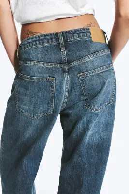 Jean droit ample taille basse Missy - Blue Hymn - Bleu moyen — photo 4