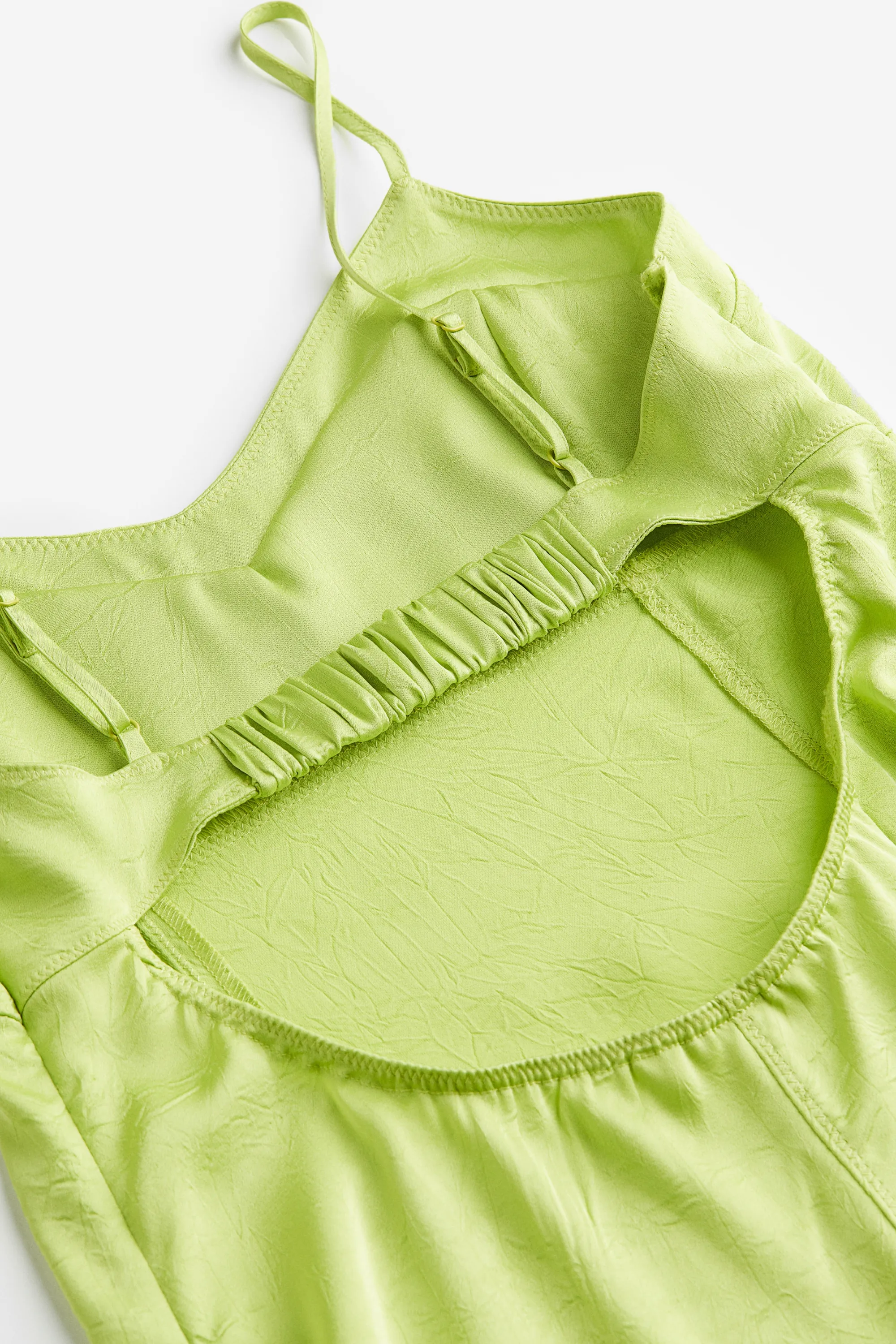 Mini robe en tissu texturé - Vert lime