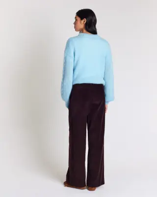 Pantalon Siméon velours chocolat — photo 5