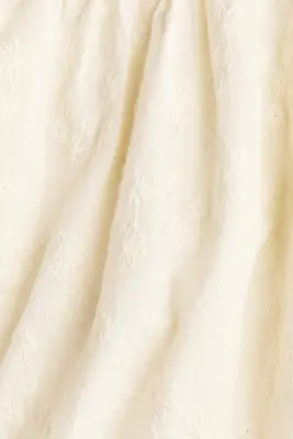 Pantalon brodé à jambes ballon - Crème — photo 3