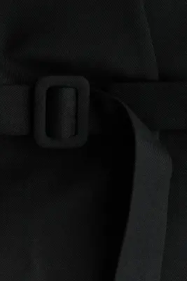 Blazer court avec détail ceinture - Noir — photo 5