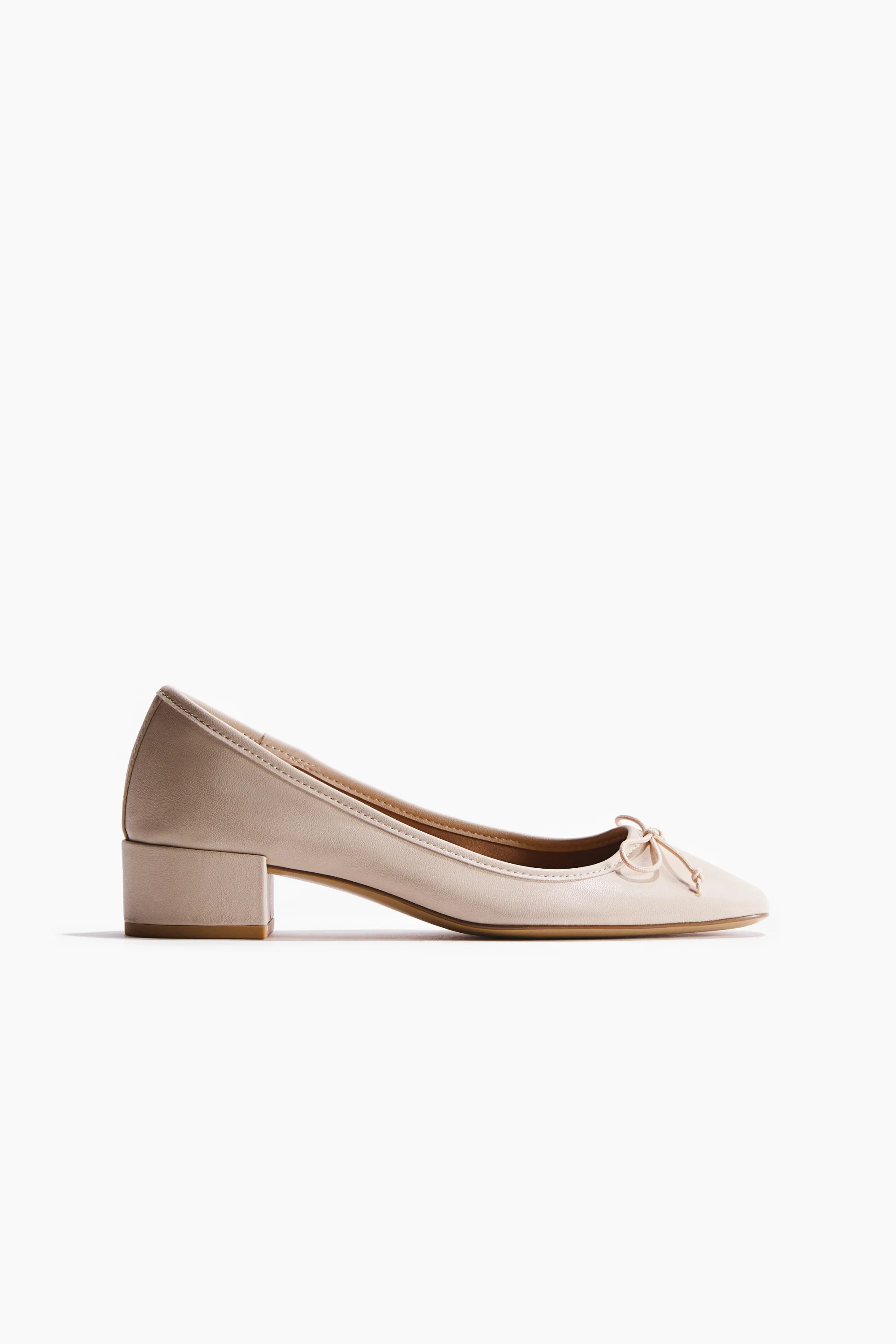 Escarpins à talon bloc - Beige clair